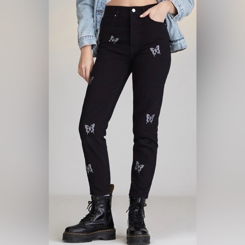 PacSun Butterfly Ultra High Waisted Slim Fit Jeans Size 28